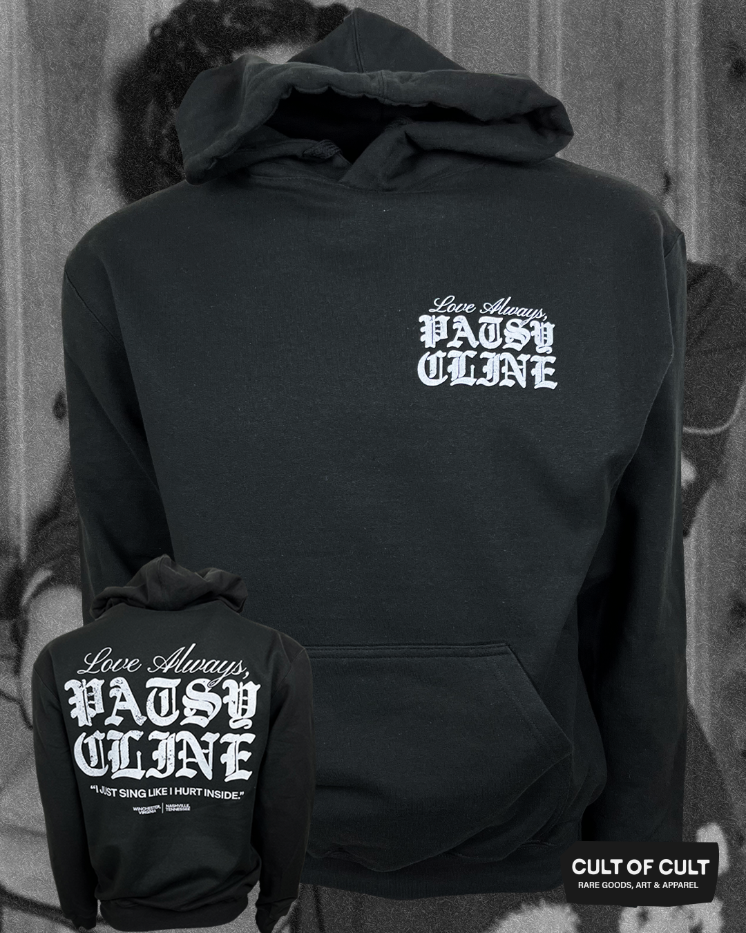 Patsy Cline Hurt Inside Hoodie