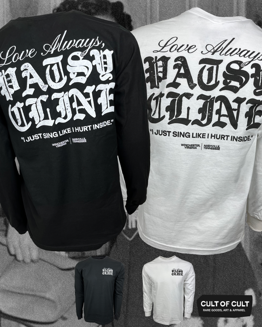 Patsy Cline Hurt Inside Long Sleeve