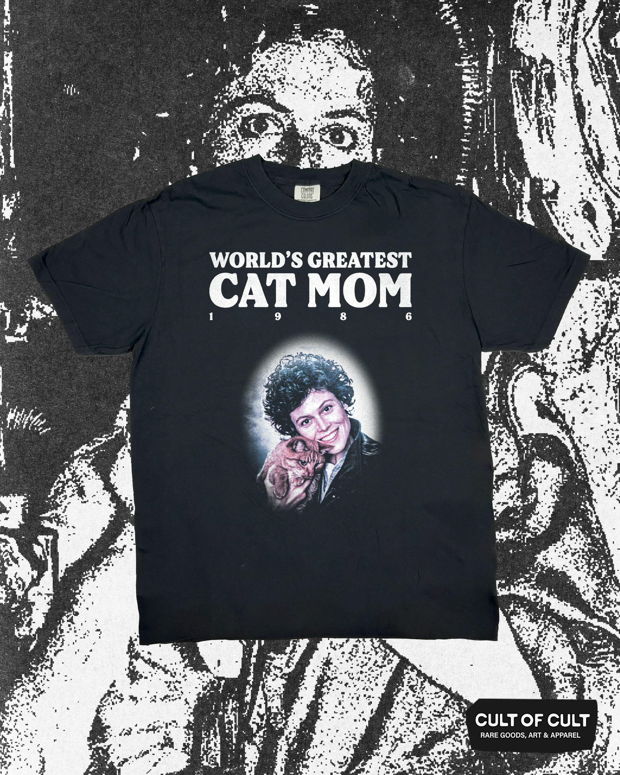 Aliens World's Best Cat Mom 1986 T-Shirt