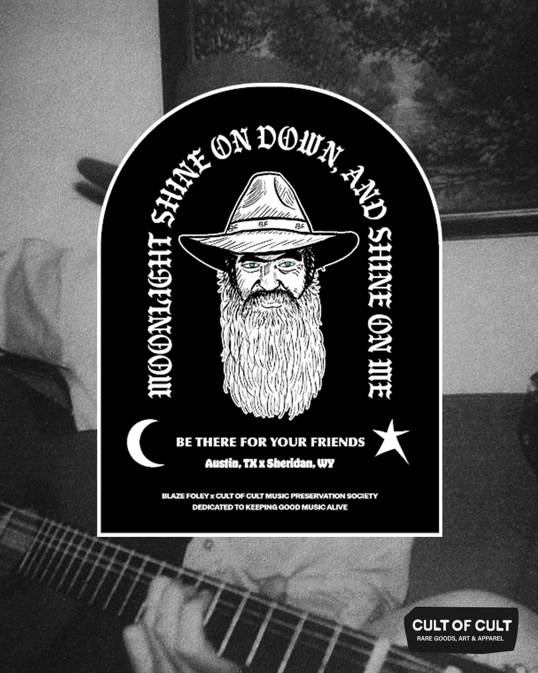 Blaze Foley Moonlight Stickers