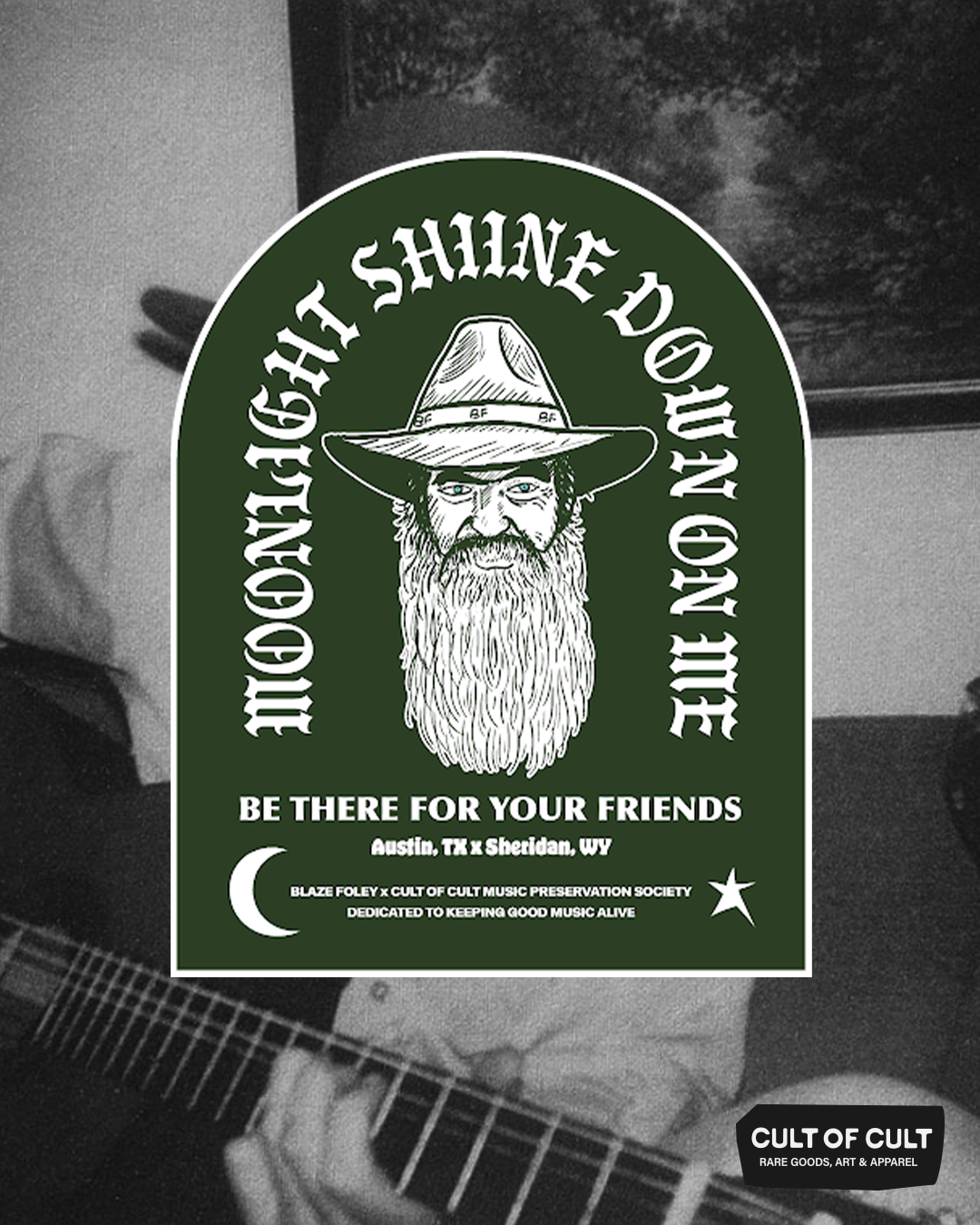 Blaze Foley Moonlight Stickers