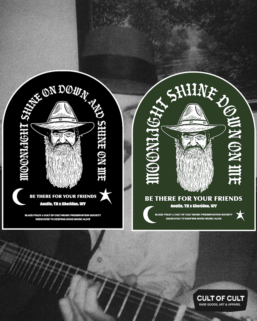 Blaze Foley Moonlight Stickers