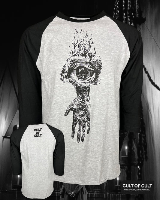 Cult of Cult Eye Baseball Tee Front and Back