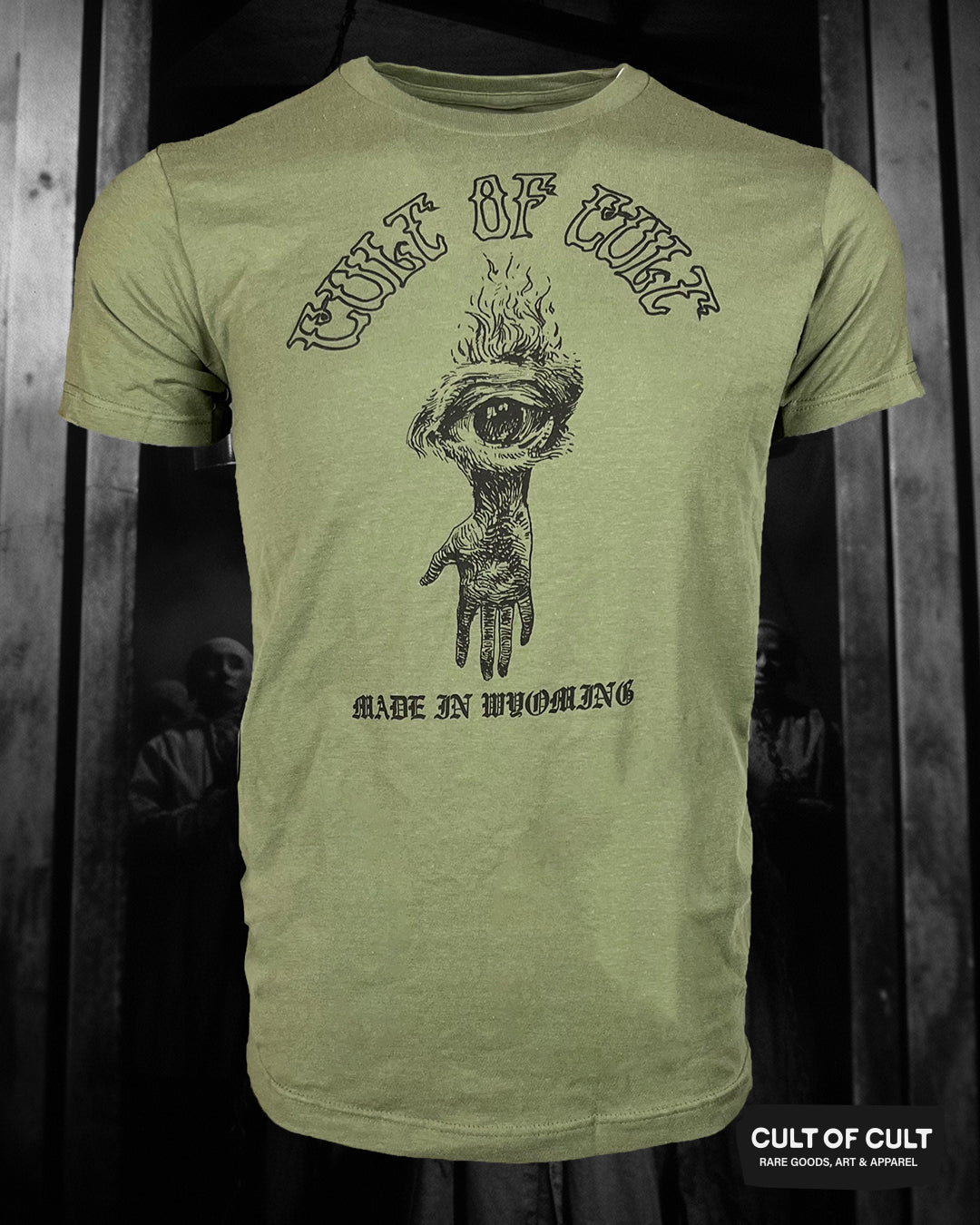 Cult of Cult Made in Wyoming Eye Short Sleeve Green Front
