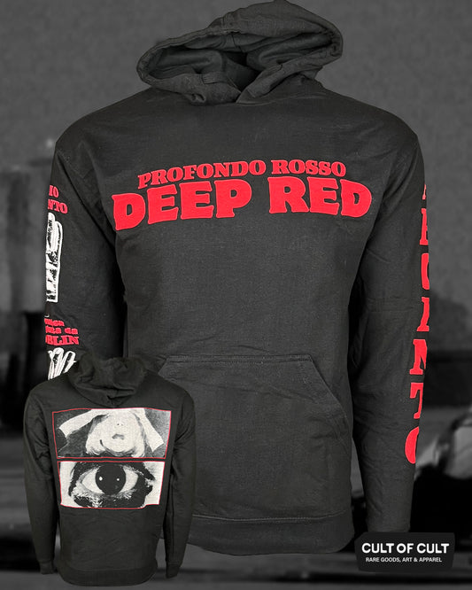Deep Red Hoodie Front and Back