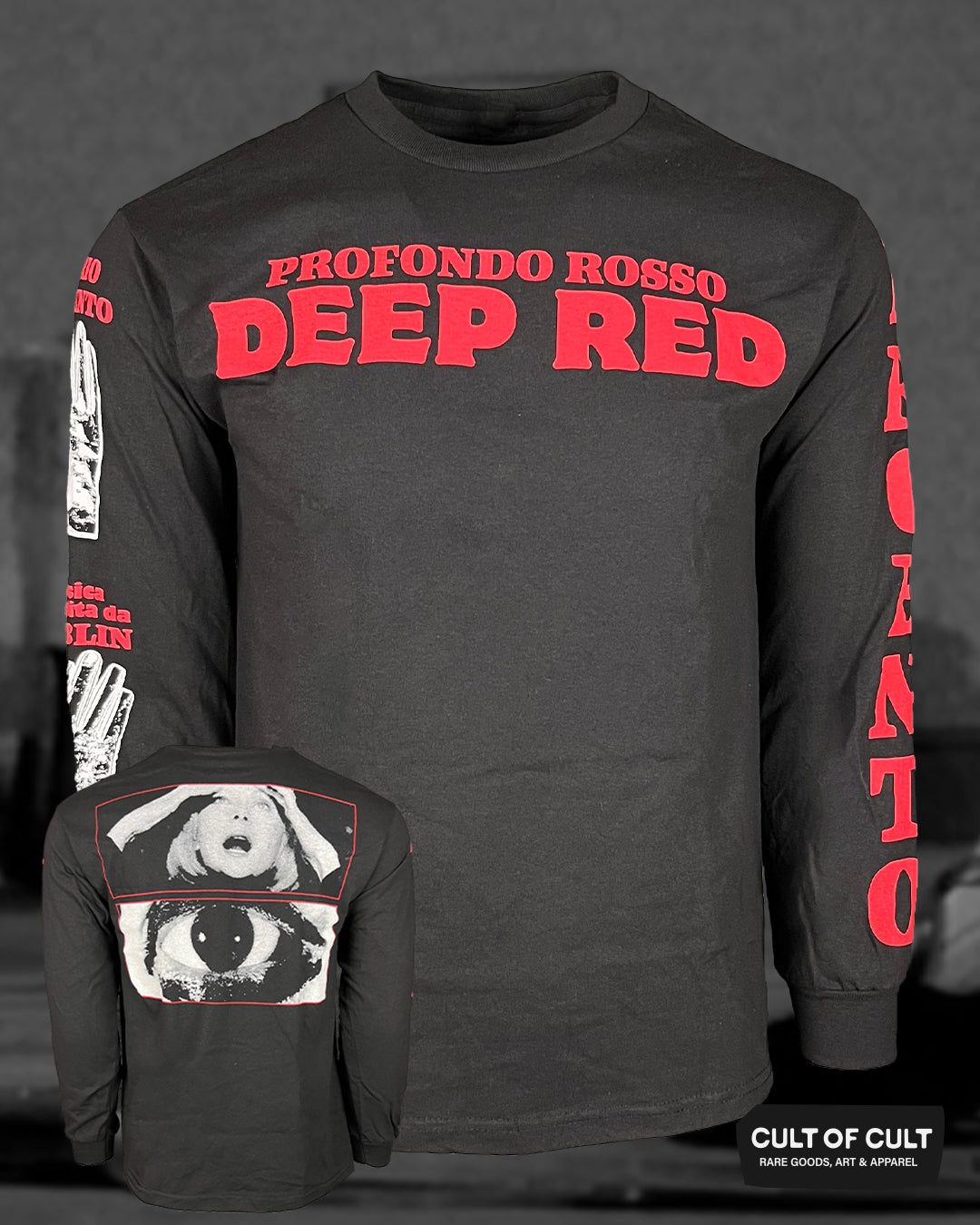Deep Red Long Sleeve Front and Back
