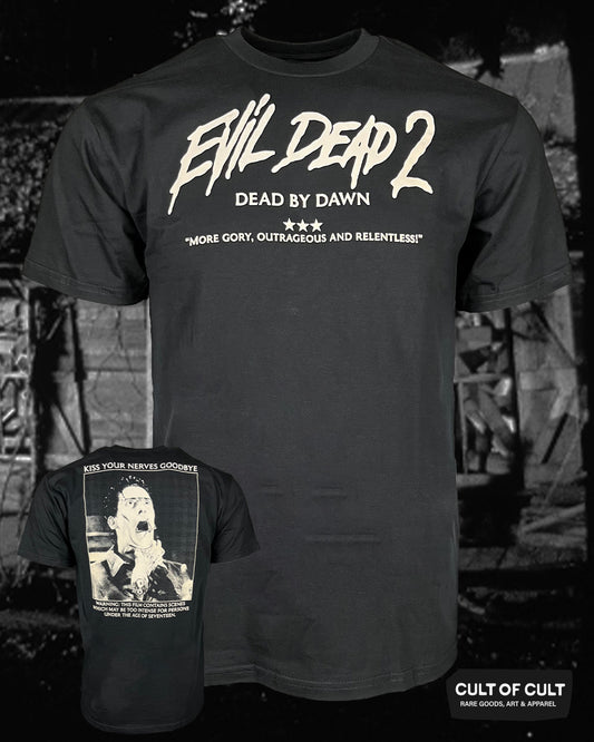 Evil Dead 2 Short Sleeve Black Front and Back