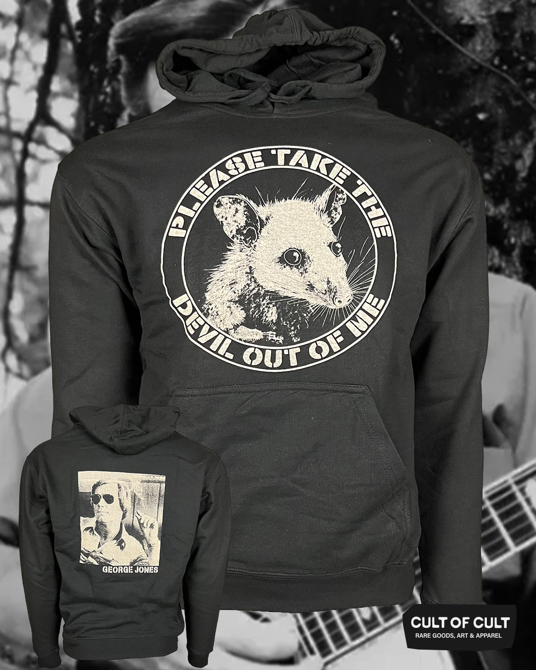 George Jones Devil Hoodie Front and Back