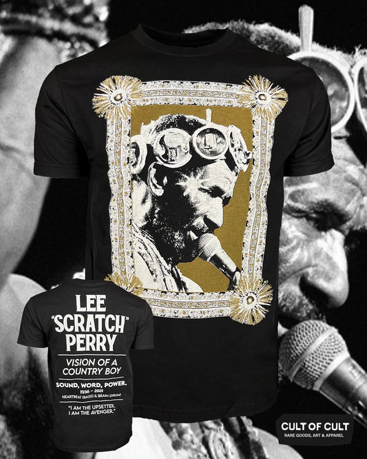 Lee Perry Tee Black Front and Back