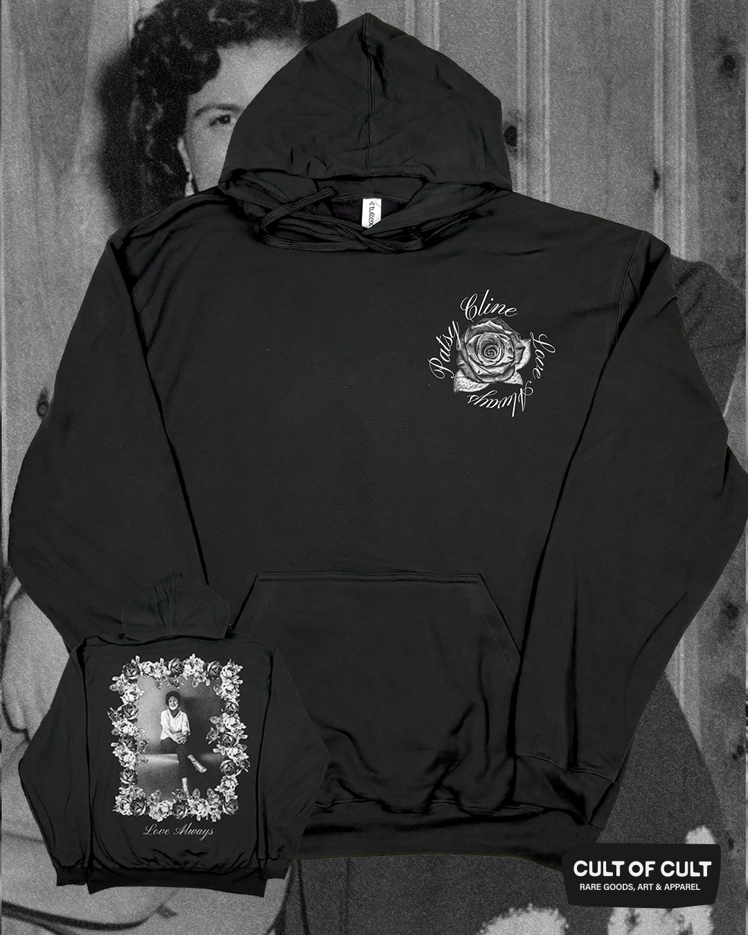 Patsy Cline Roses Hoodie