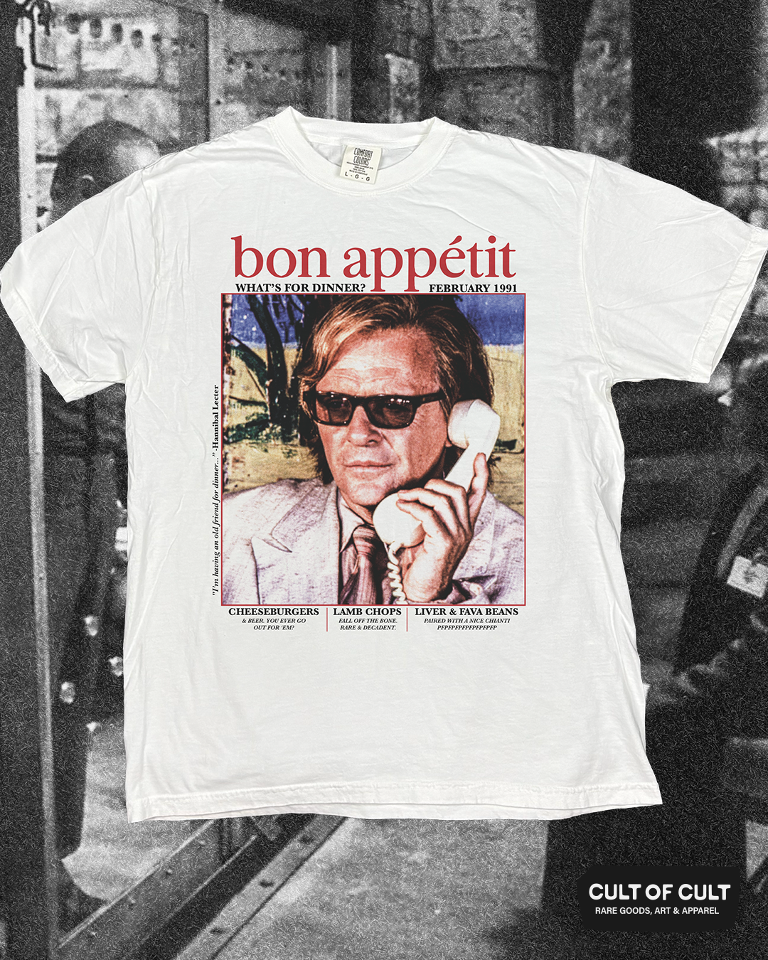 *SECRET DROP* Silence of the Lambs 1991 Bon Appetit T-Shirt