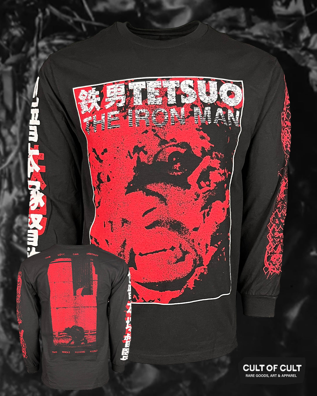 Tetsuo The Iron Man Long Sleeve Black Front and Back