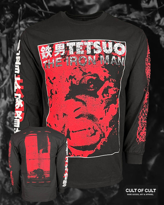 Tetsuo The Iron Man Long Sleeve Black Front and Back