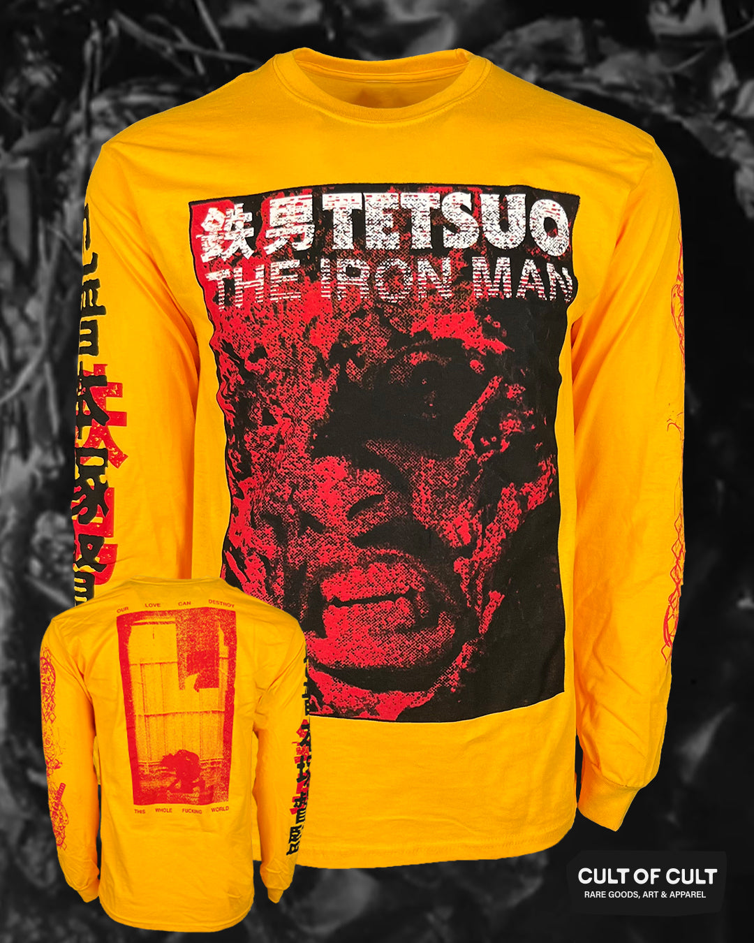 Tetsuo The Iron Man Long Sleeve Yellow Front and Back