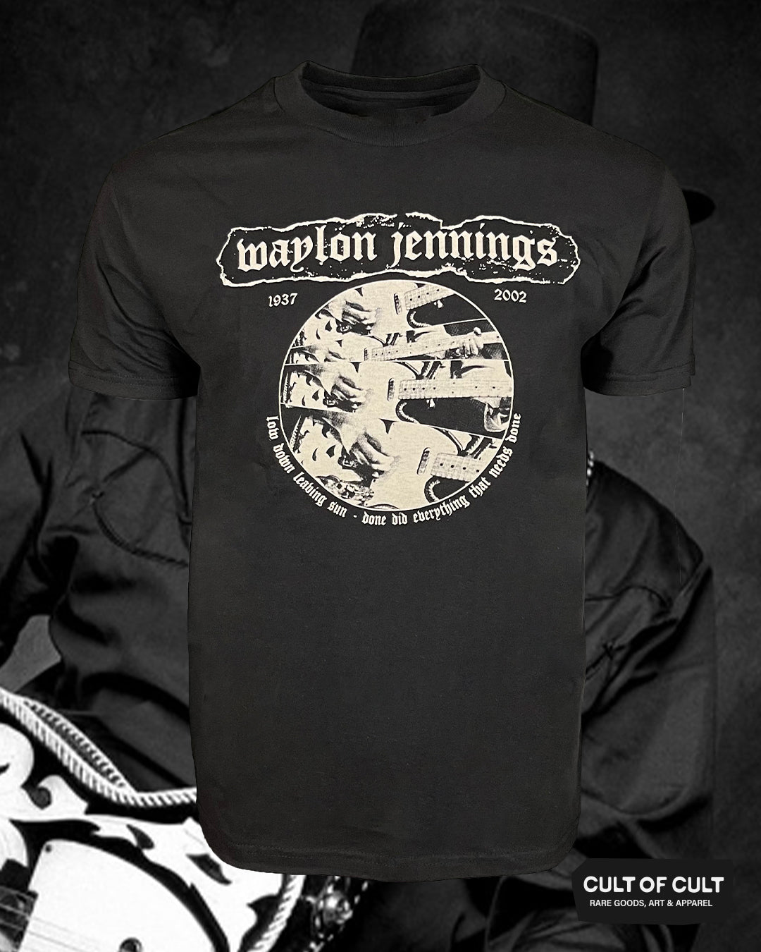 Waylon Honky Tee Black Front