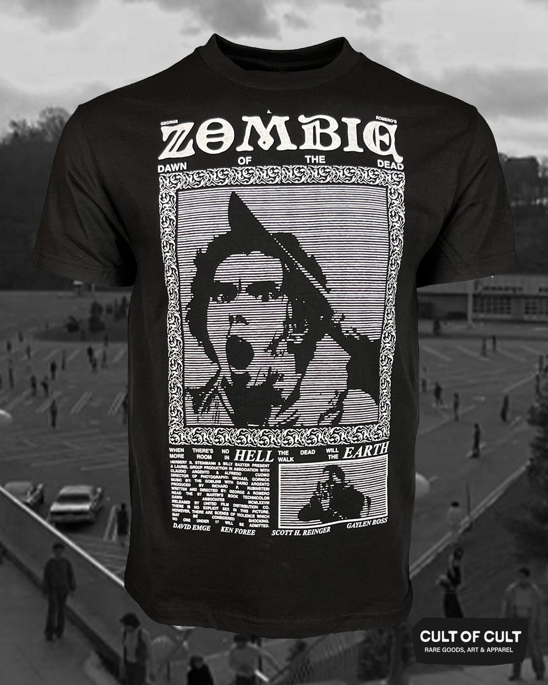 Zombie: Dawn of The Dead Short Sleeve Black Front