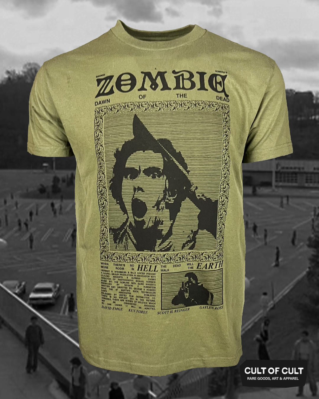 Zombie: Dawn of The Dead Short Sleeve Green Front