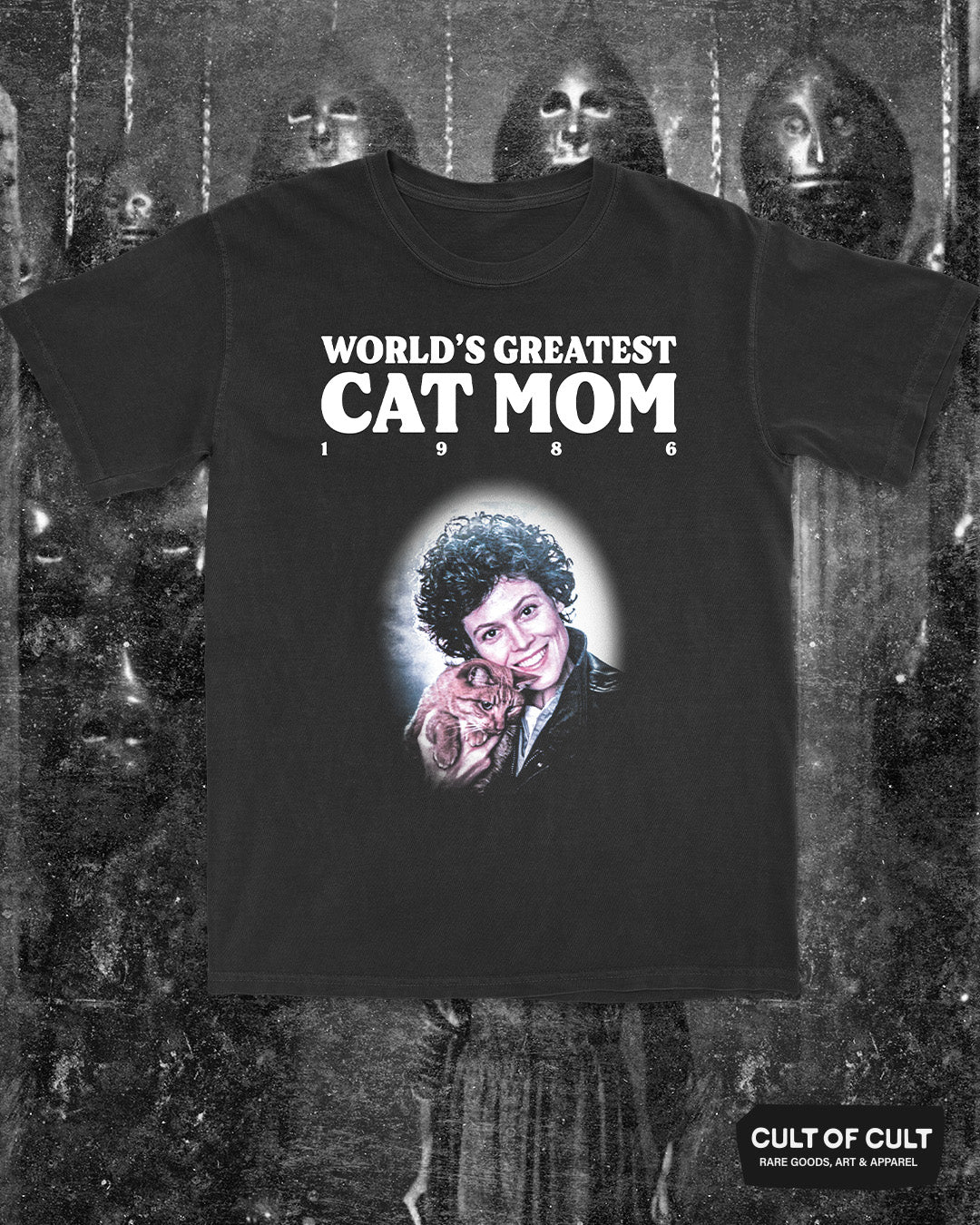 Aliens World's Best Cat Mom 1986 T-Shirt