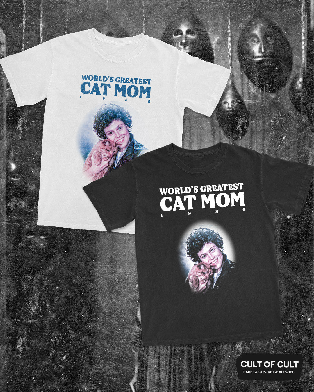 Aliens World's Best Cat Mom 1986 T-Shirt