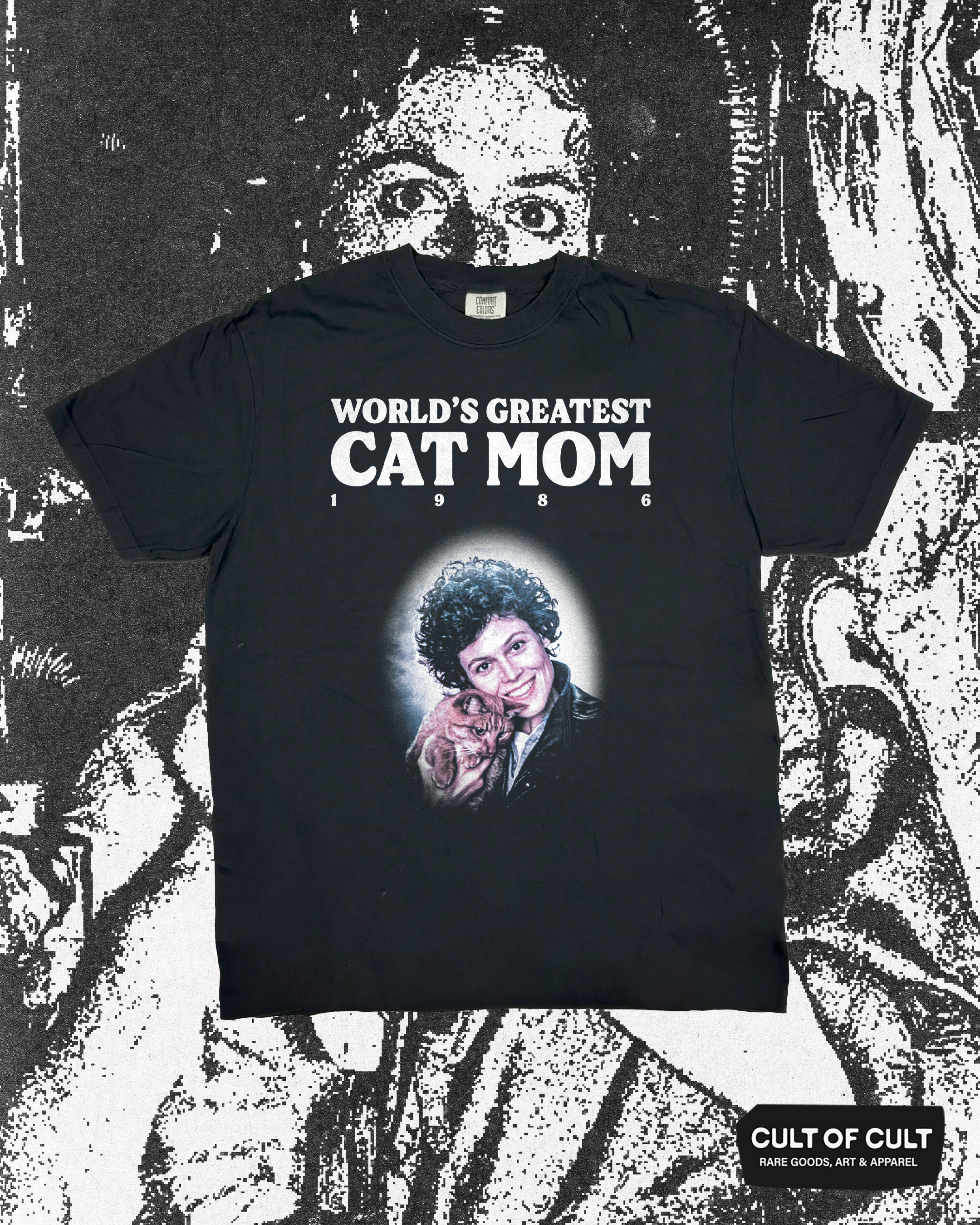 Aliens World's Best Cat Mom 1986 T-Shirt
