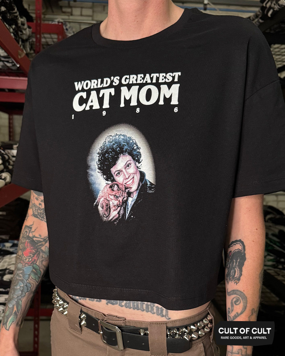 Cat Mom Crop Top