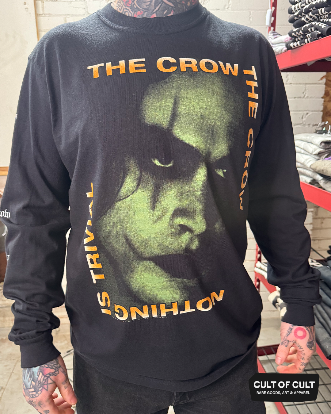 *SUMMER GARAGE SALE* The Crow 1994 Type Crow Negative Long Sleeve
