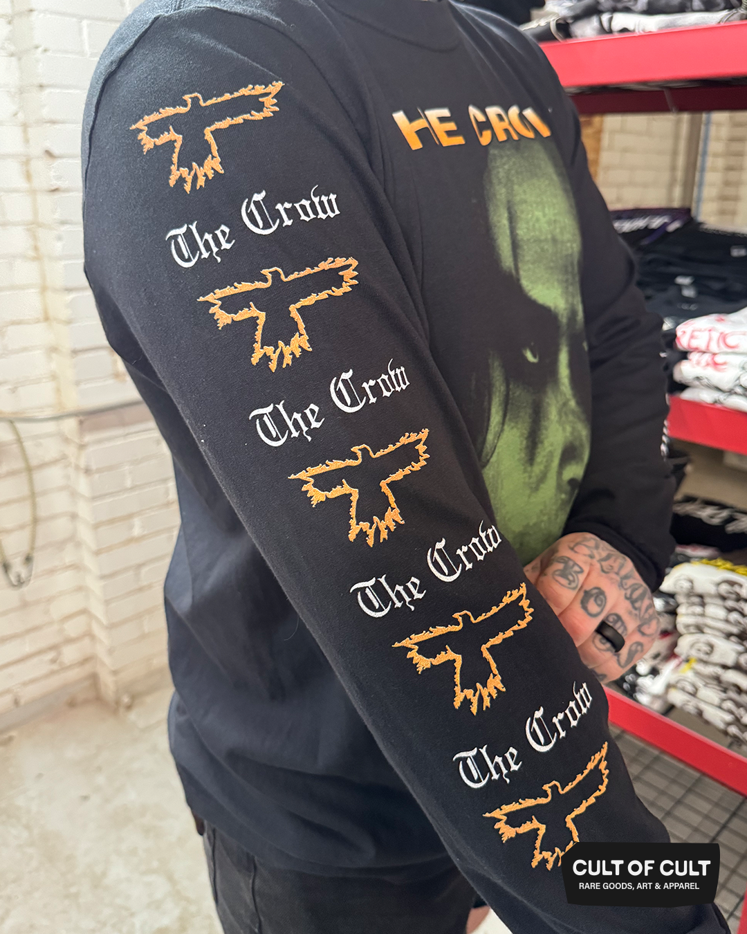 *SUMMER GARAGE SALE* The Crow 1994 Type Crow Negative Long Sleeve