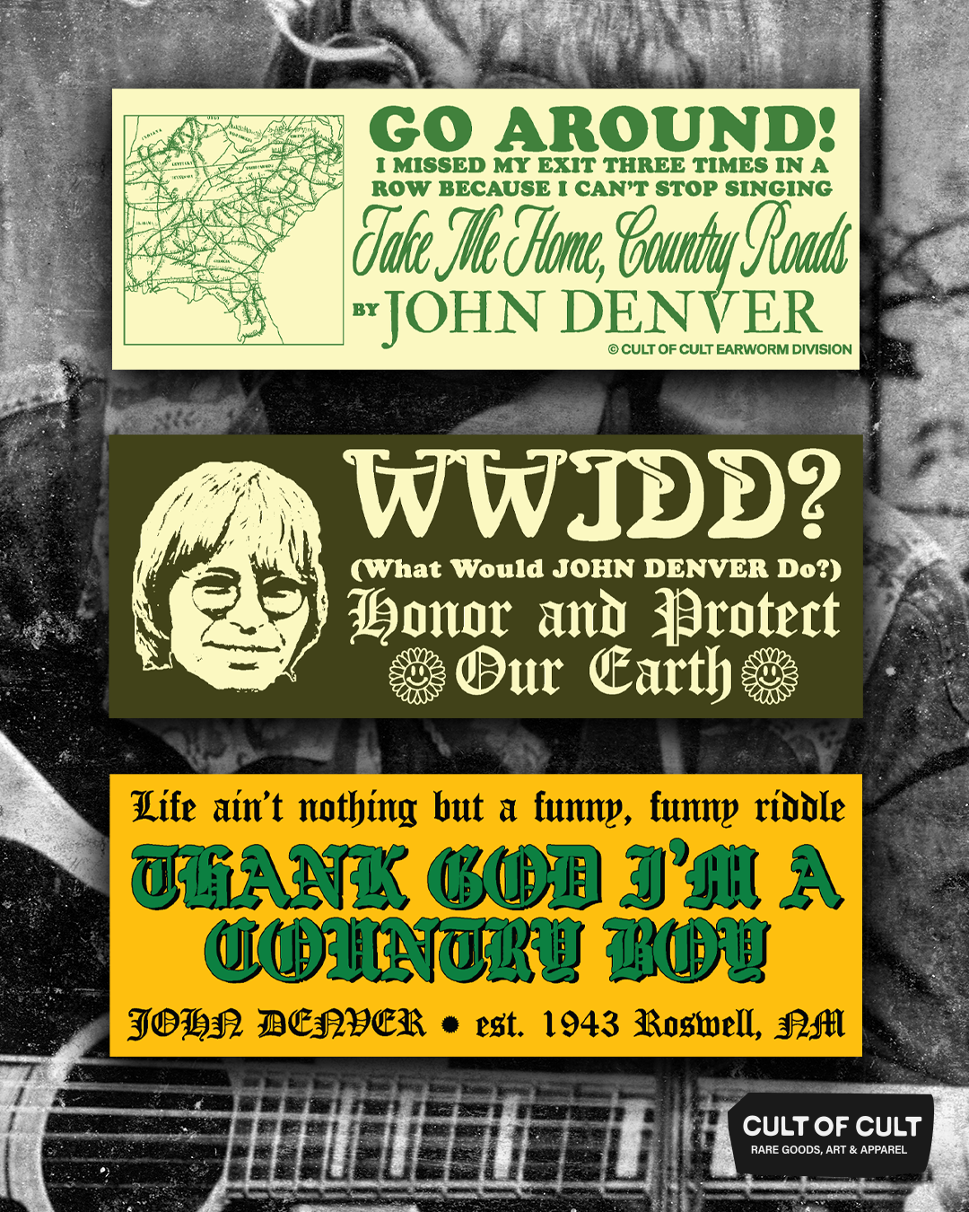 John Denver Stickers