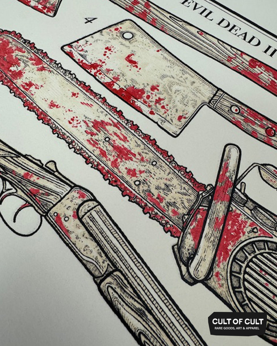 Evil Dead 2 Hand Printed Poster by Katy Wiedemann