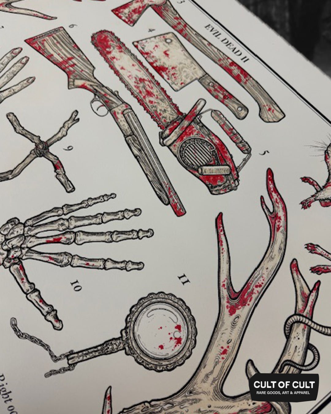 Evil Dead 2 Hand Printed Poster by Katy Wiedemann