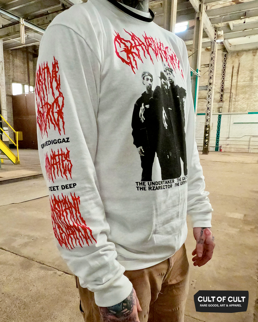 Gravediggaz White LS Model Front/Right View