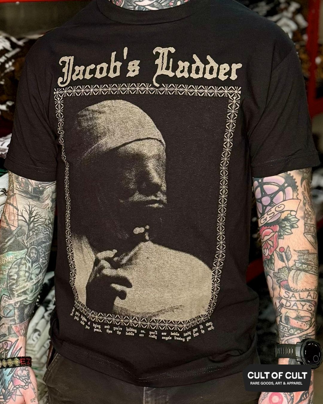 Jacobs Ladder Devils and Angels Short Sleeve Model Front View