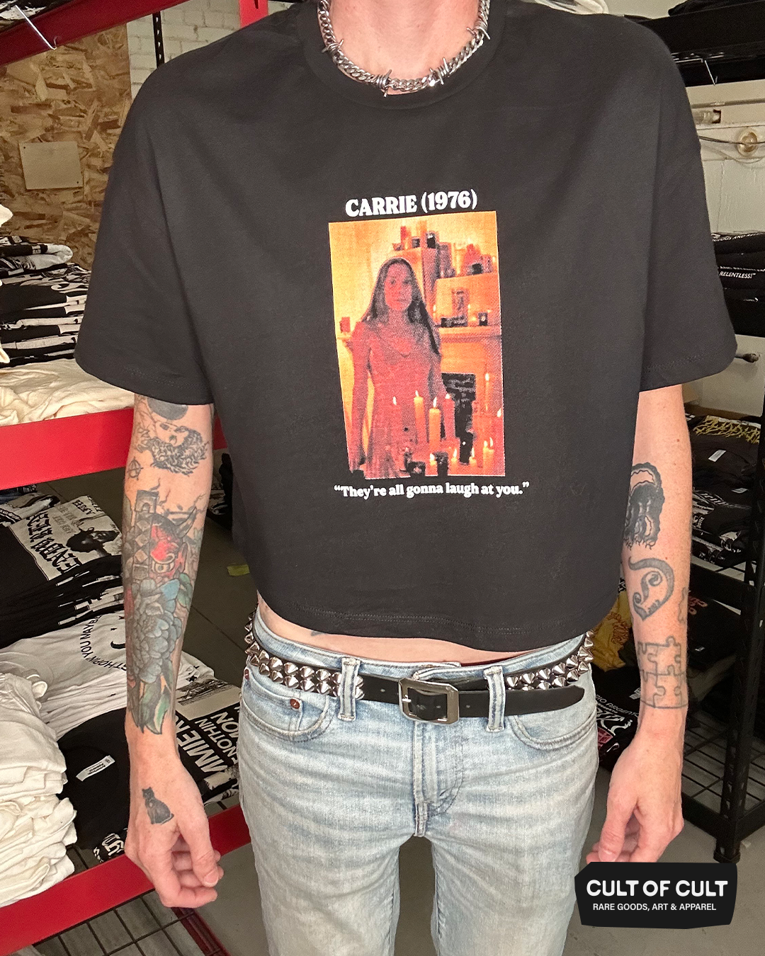*SECRET DROP* Carrie 1976 Laugh Crop Top