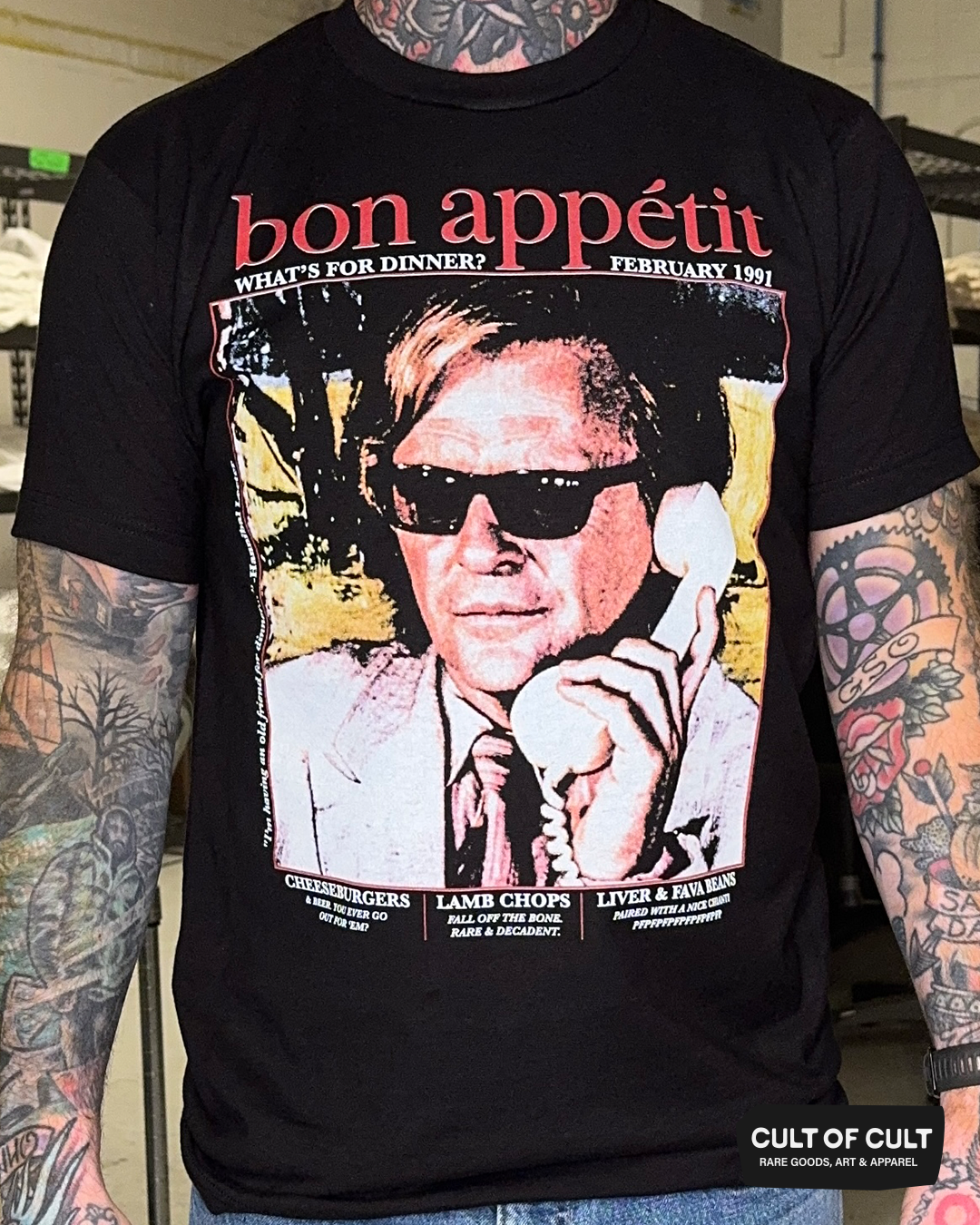 *SECRET DROP* Silence of the Lambs 1991 Bon Appetit T-Shirt