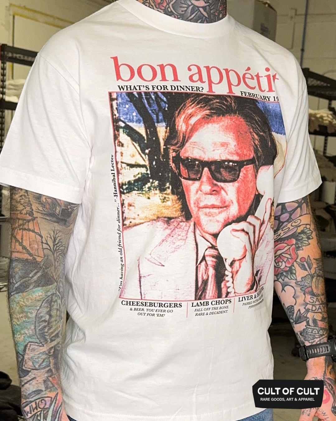 *SECRET DROP* Silence of the Lambs 1991 Bon Appetit T-Shirt