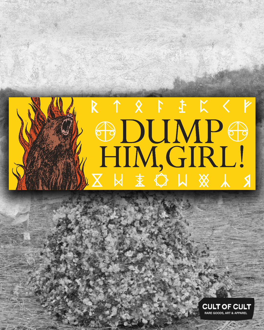 Yellow Temple Sun Cult Stickers