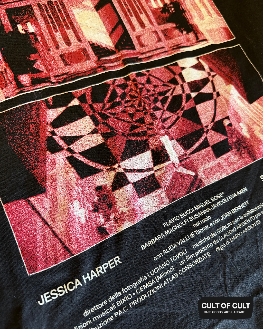 Suspiria Lobby Room Short Sleeve Print Detail Close Up