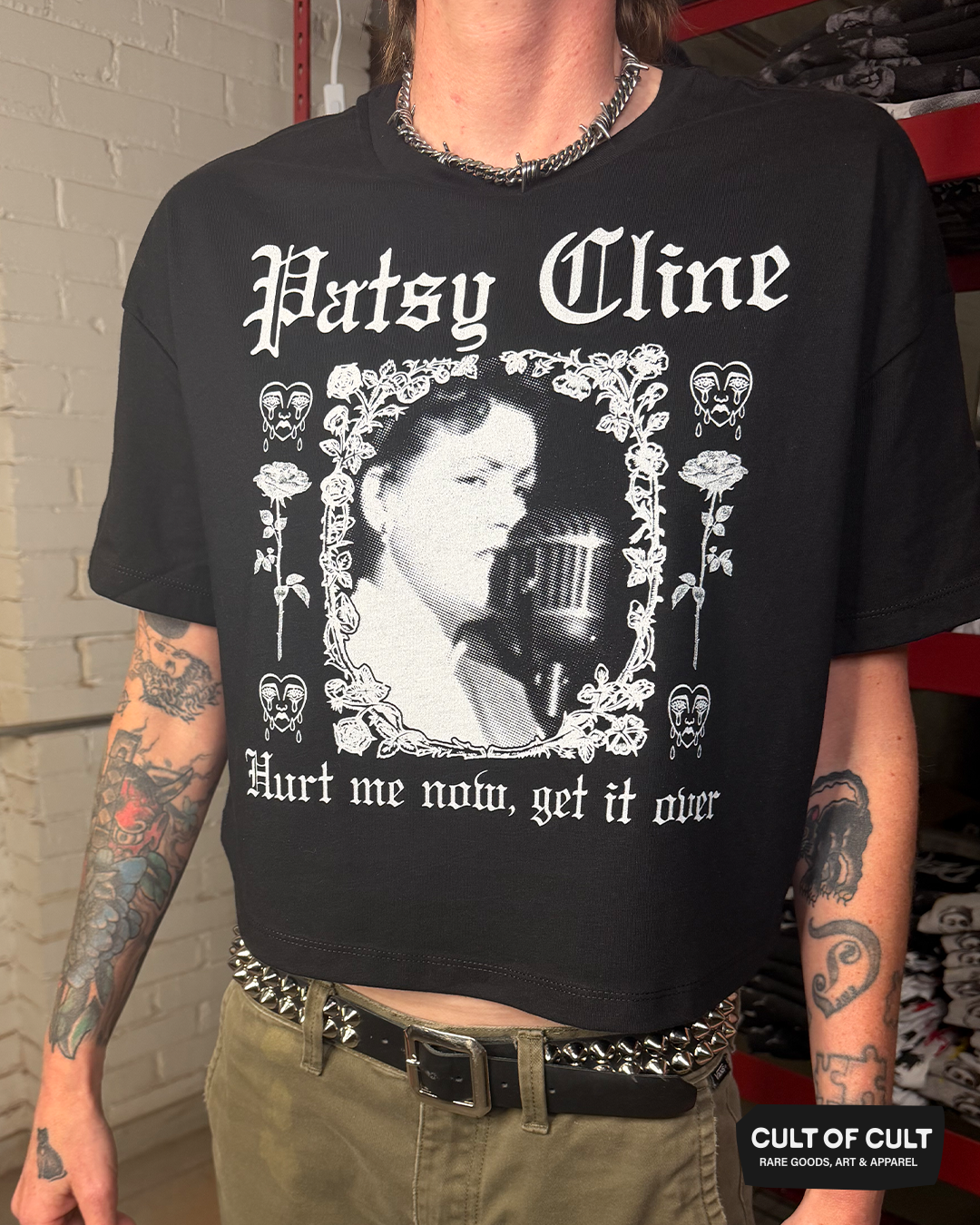 Patsy Cline Get it Over Crop Top