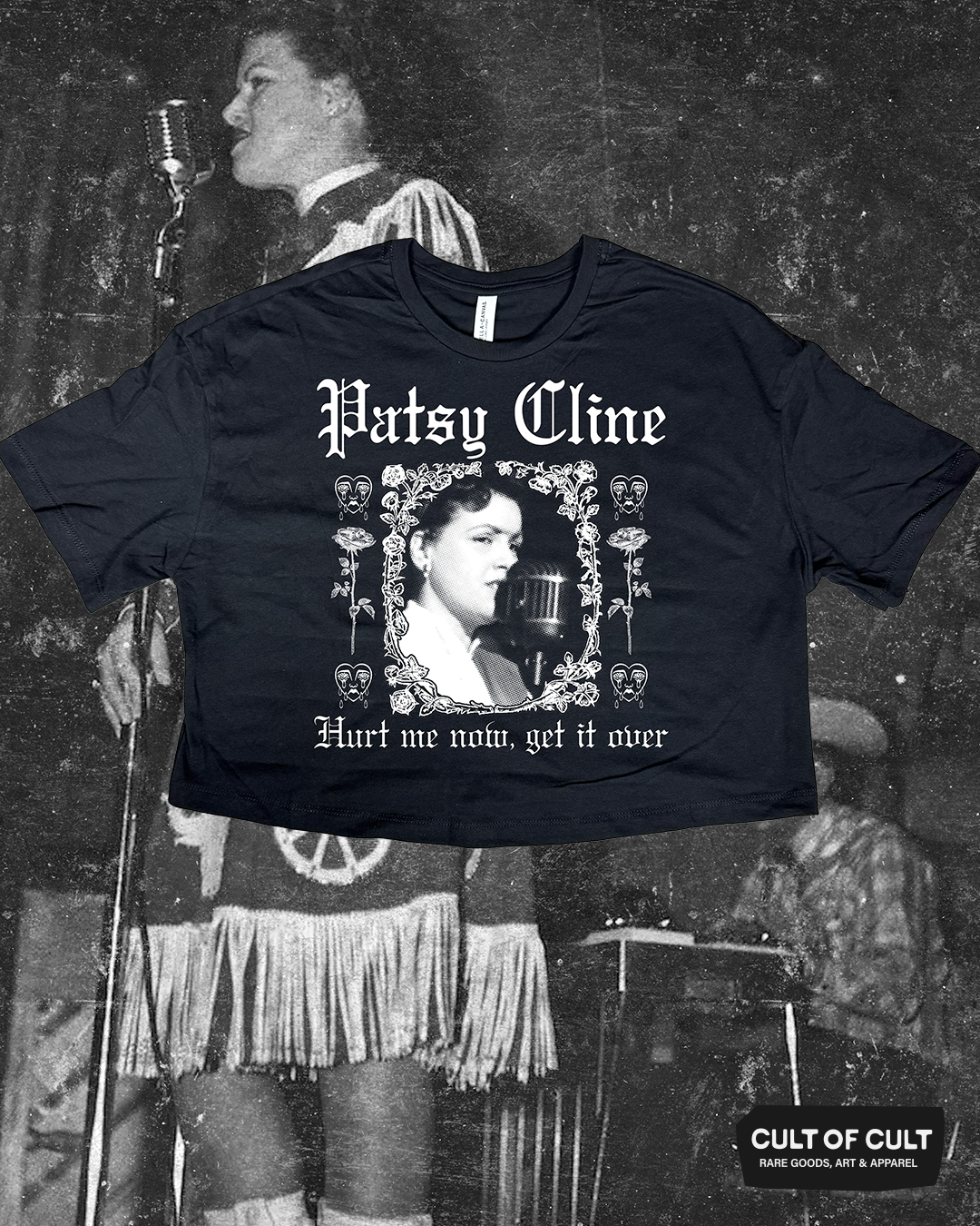 Patsy Cline Get it Over Crop Top