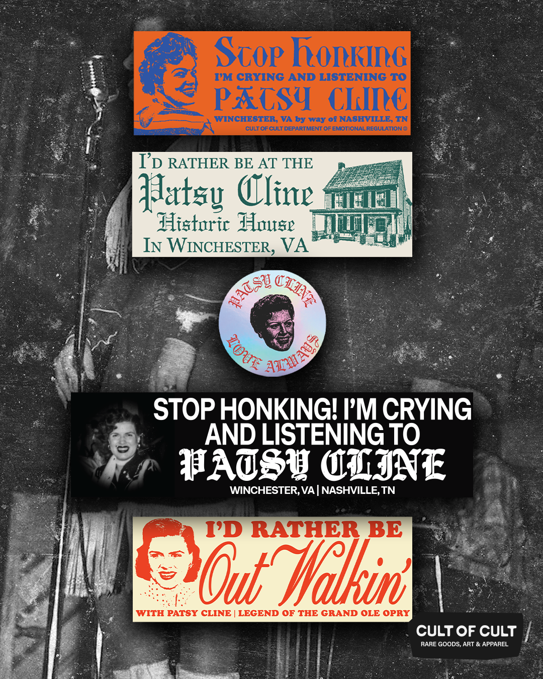 Patsy Cline Stickers