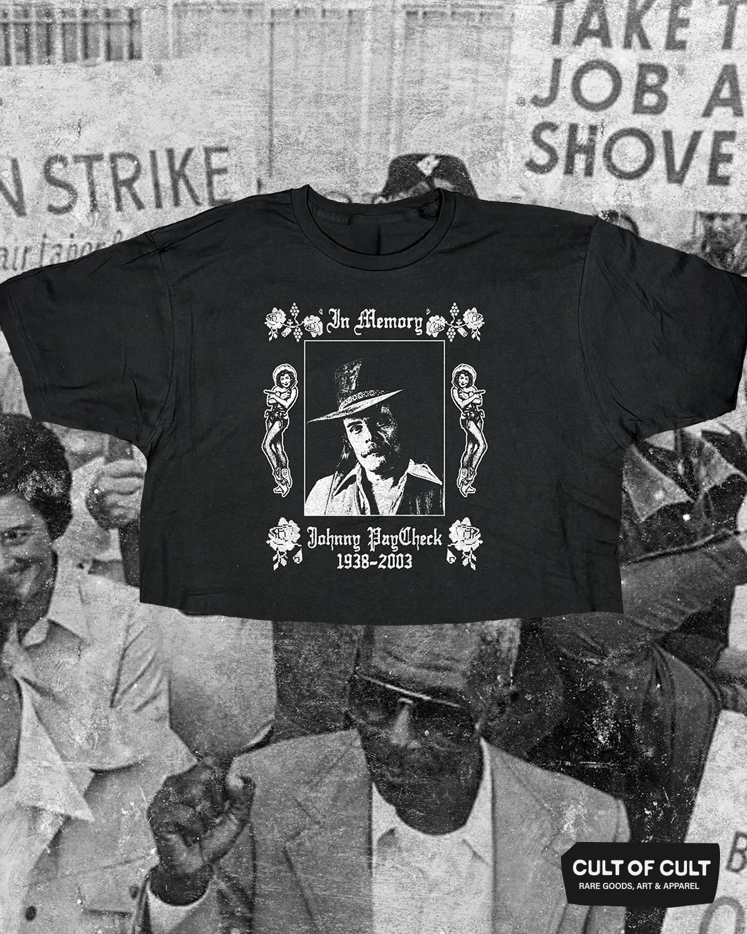 Johnny Paycheck In Memory Crop Top
