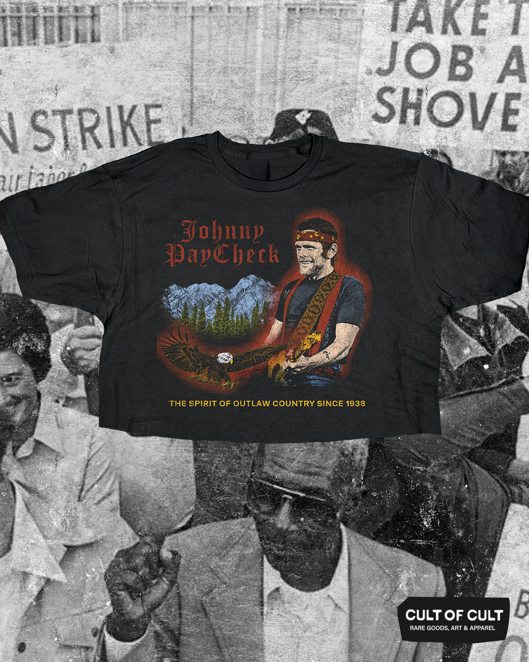 Johnny Paycheck Outlaw Crop Top