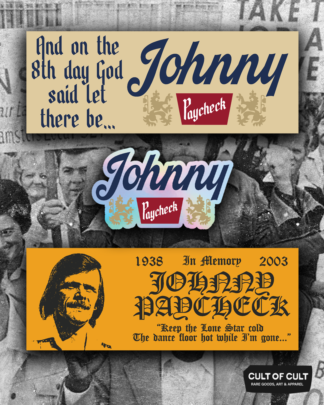 Johnny Paycheck Stickers