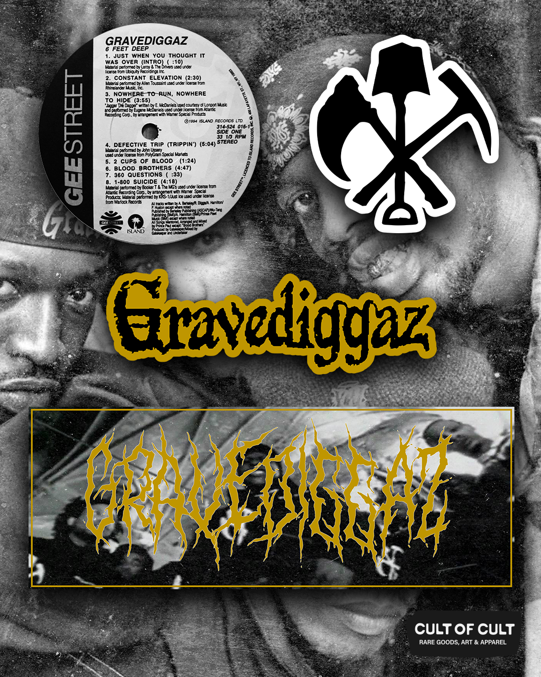 Gravediggaz Stickers