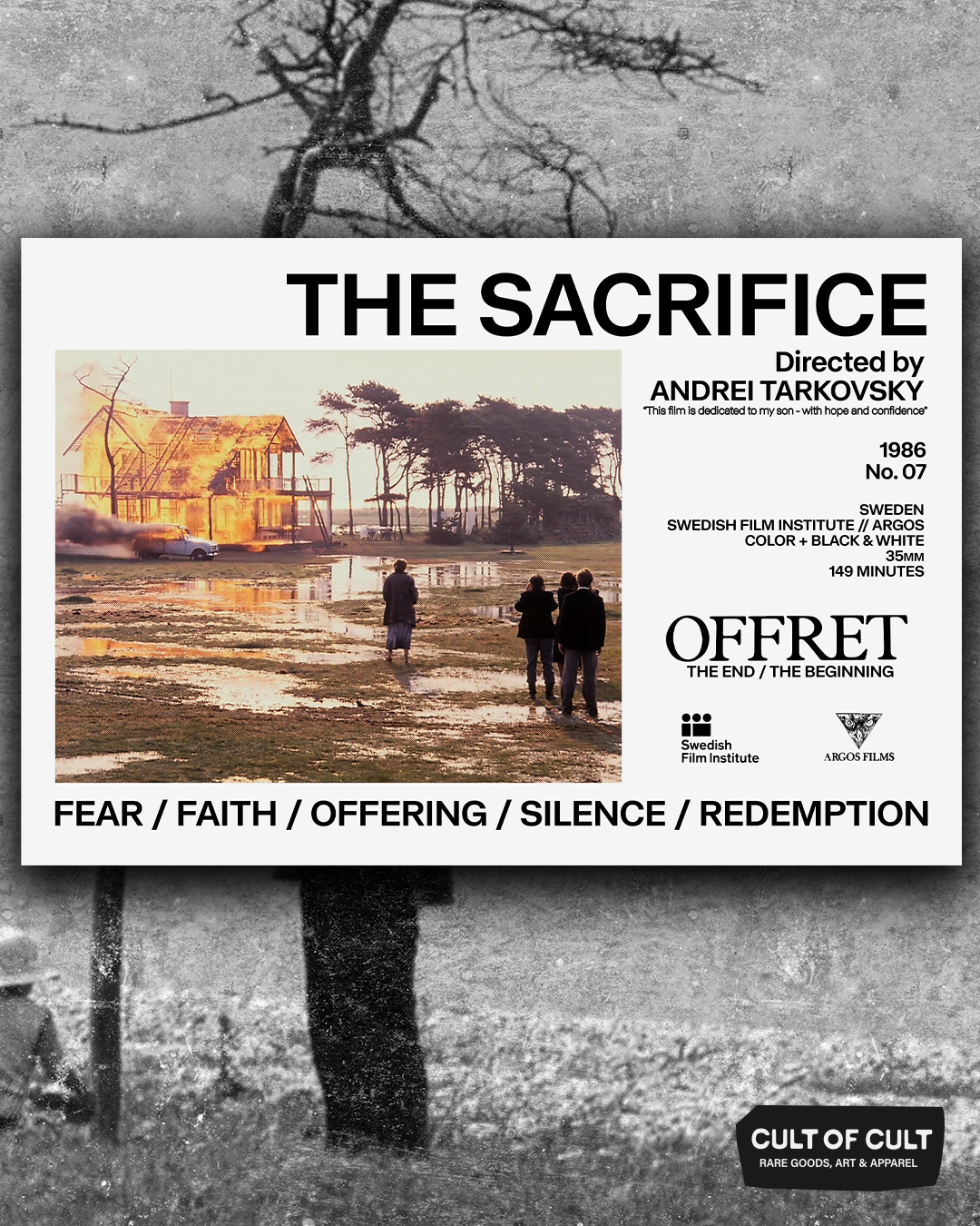 Tarkovsky's The Sacrifice 1986 The End Poster