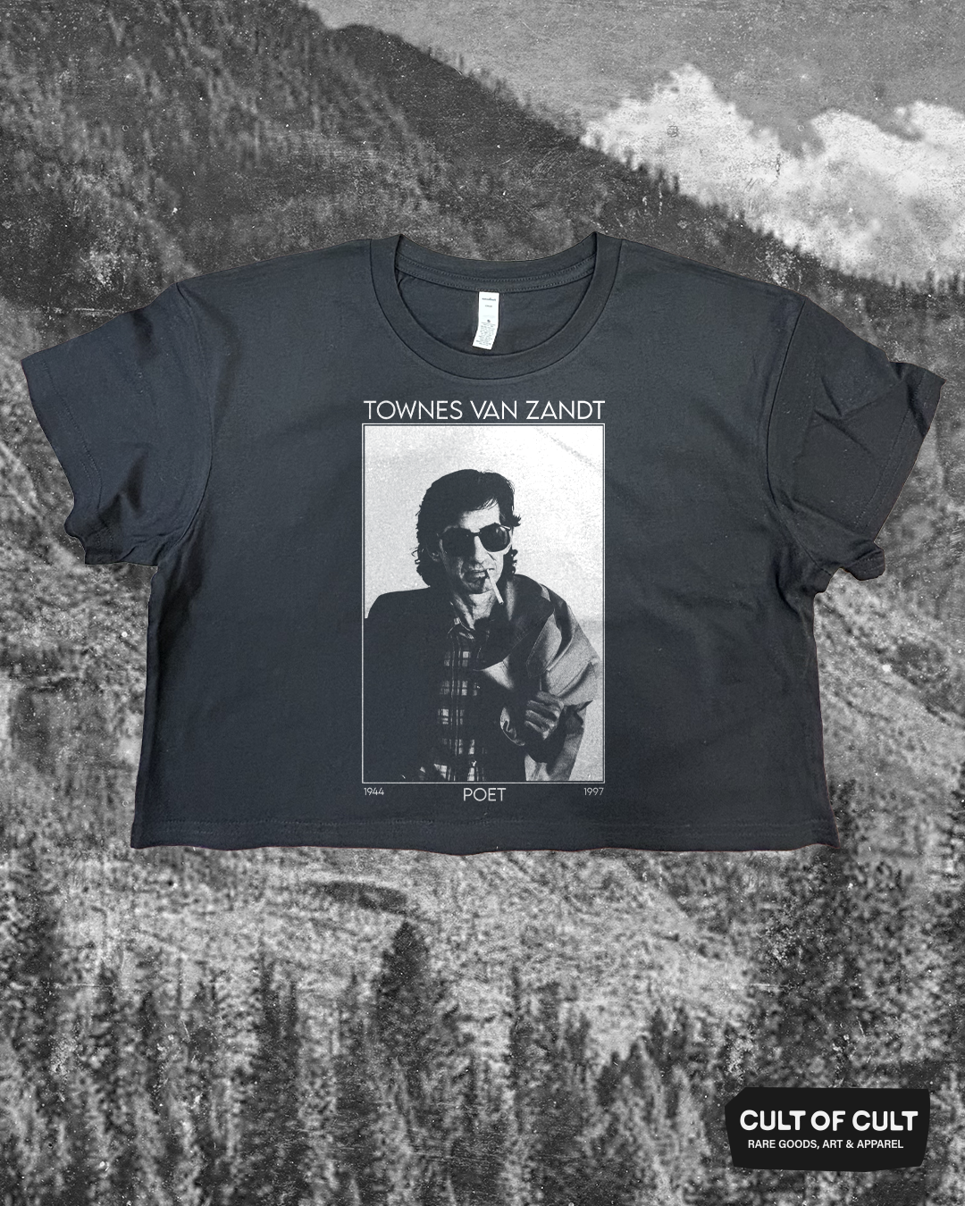 Townes Van Zandt Poet Crop Top