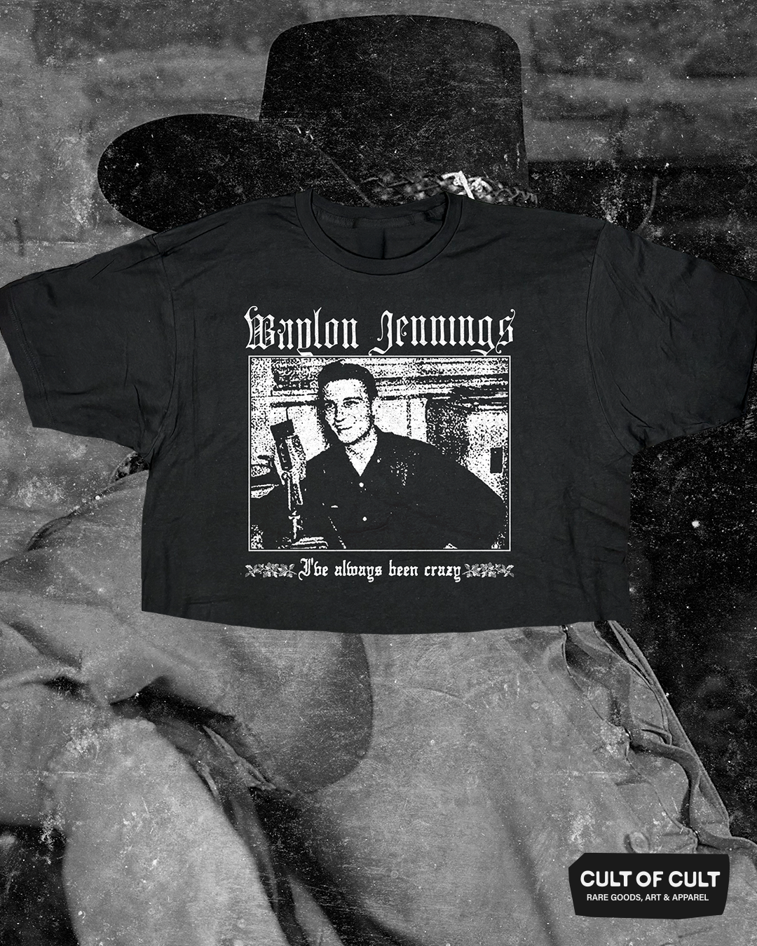 Waylon Jennings Crazy Crop Top