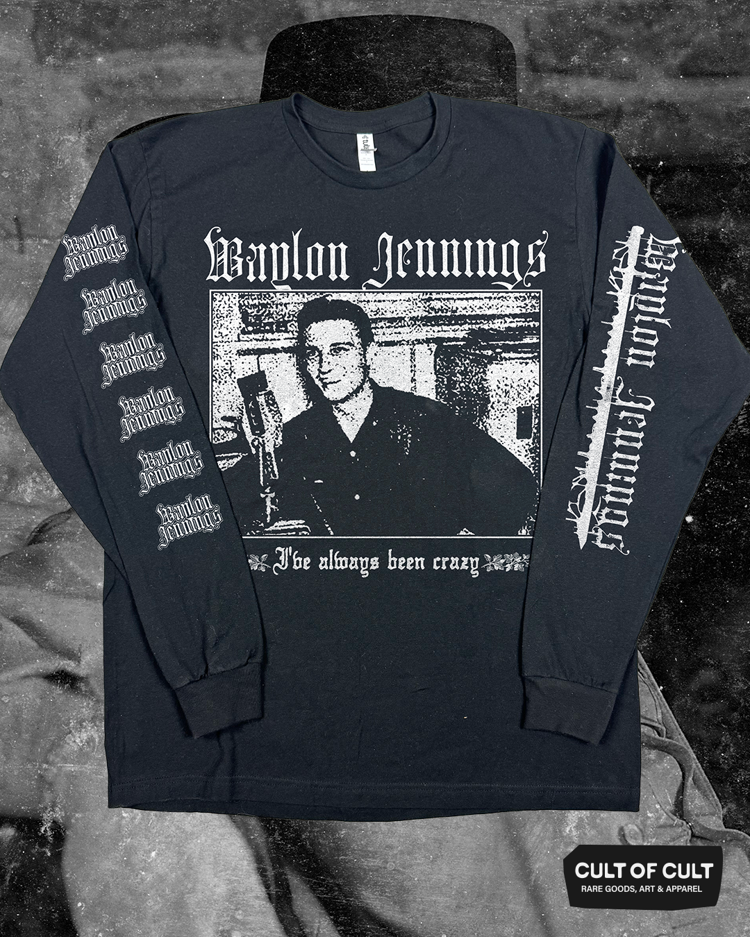 Waylon Jennings Crazy Long Sleeve