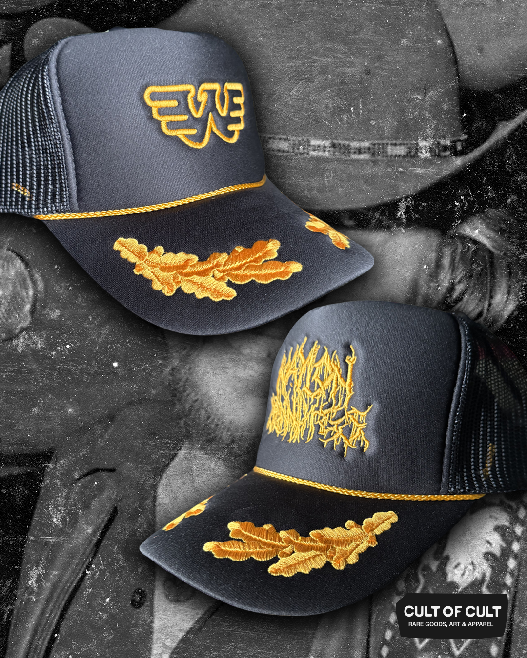 Waylon Jennings Gold Leaf Trucker Hat