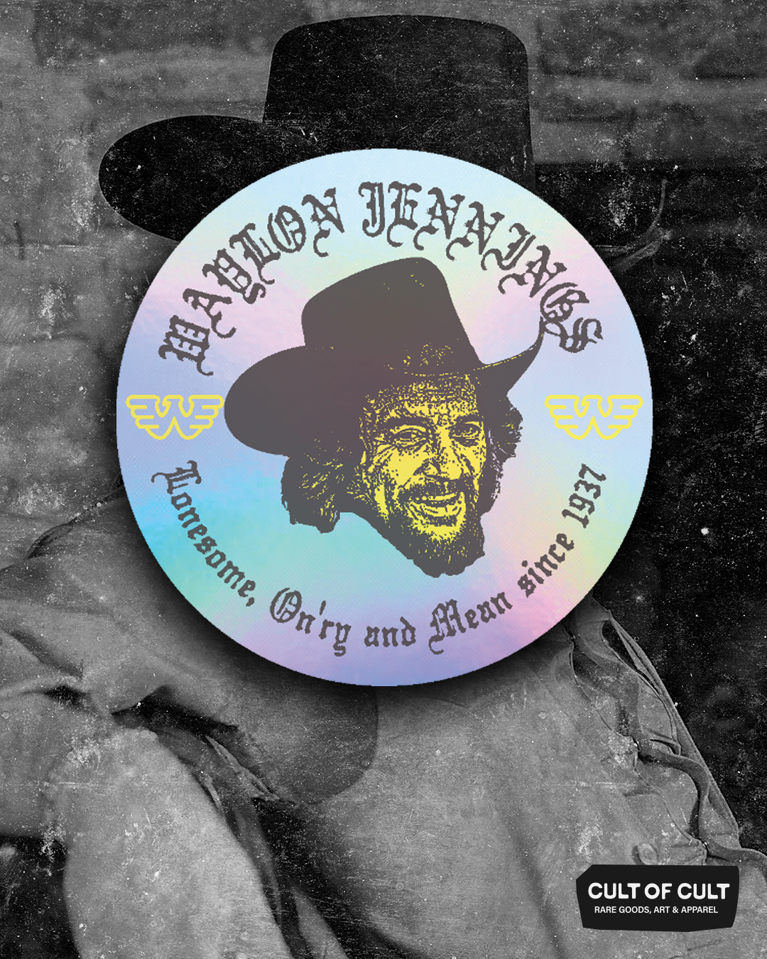 Waylon Jennings 2 Stickers